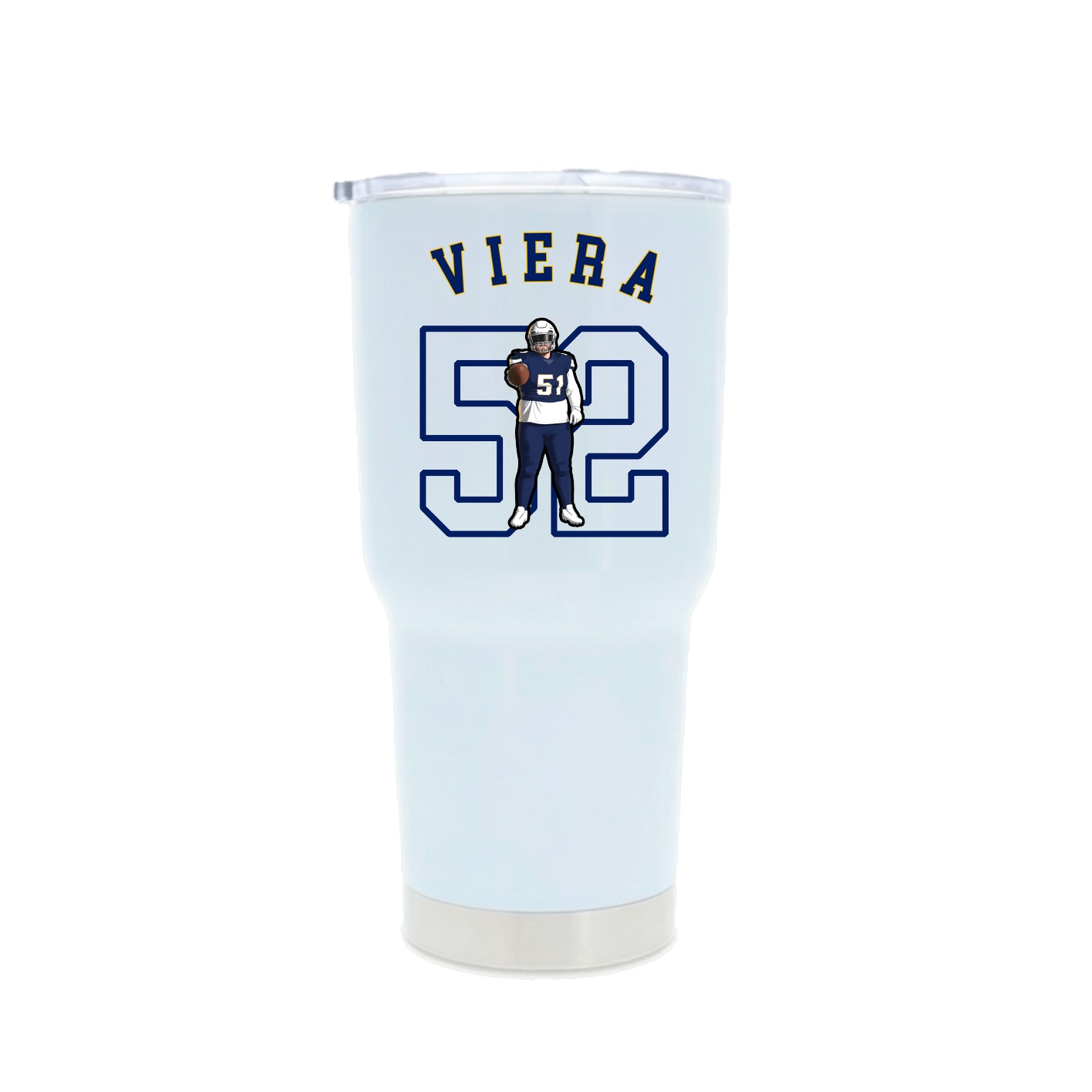 30oz Stainless Steel Tumbler — Shirsey Arch in White