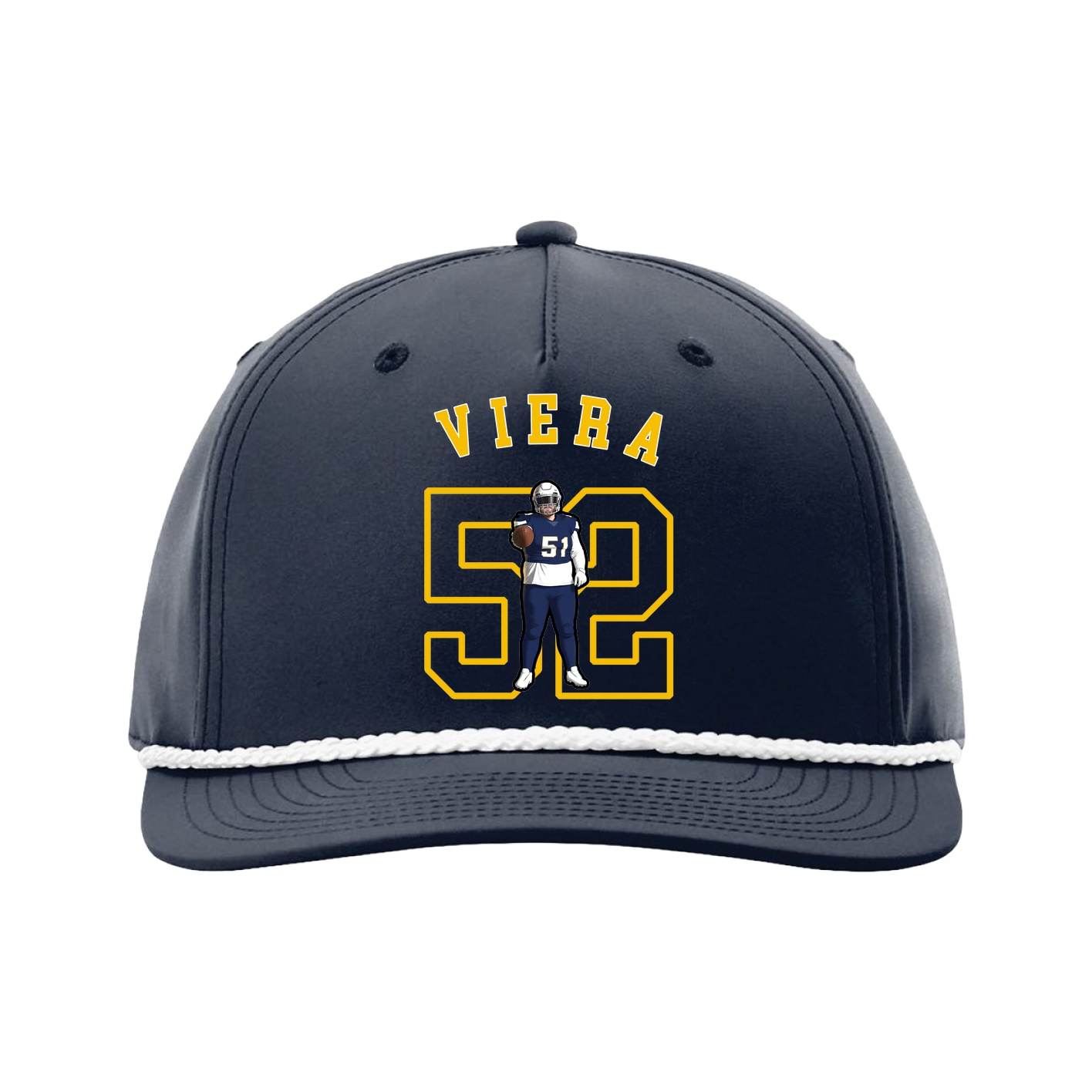 Five-Panel Classic Rope Cap — Shirsey Arch in Navy