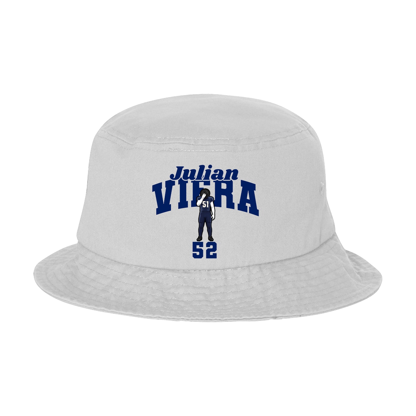 Bucket Cap — Signature Arch in White