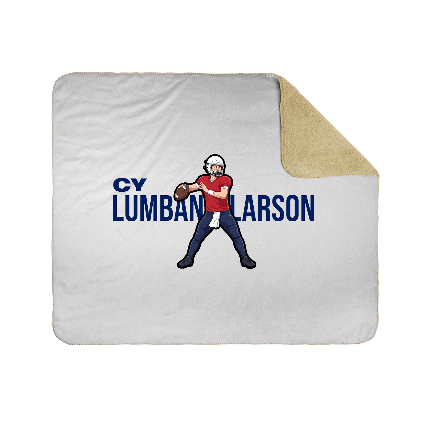 Throw Blanket — Player Name in White