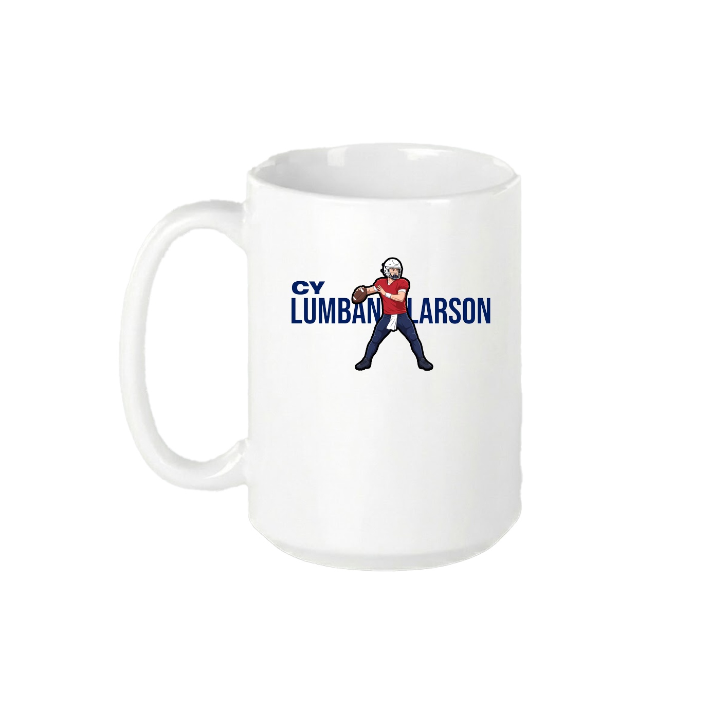 15oz Coffee Mug — Player Name in White