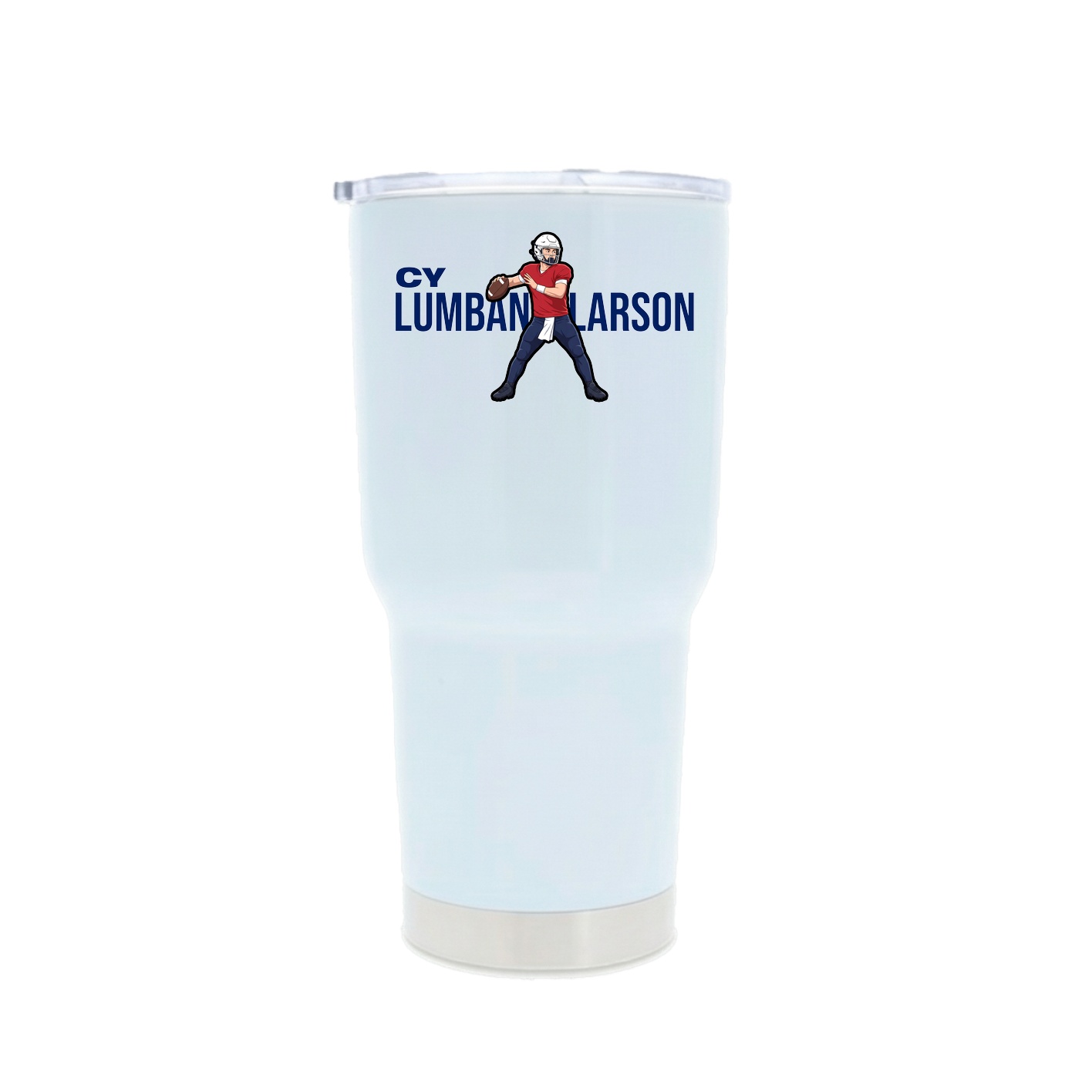30oz Stainless Steel Tumbler — Player Name in White