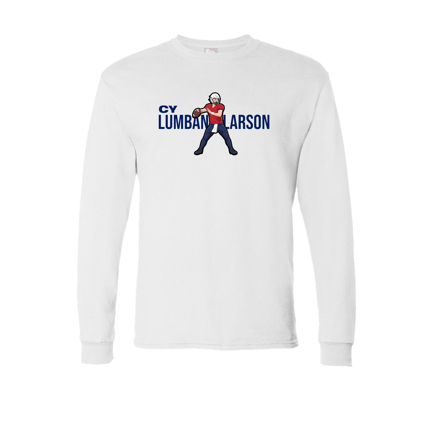 Long Sleeve Tee — Player Name in White