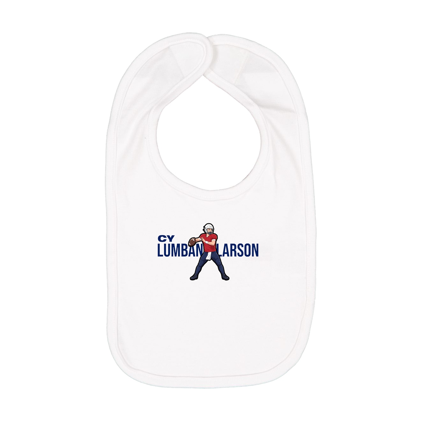 Infant Bib — Player Name in White