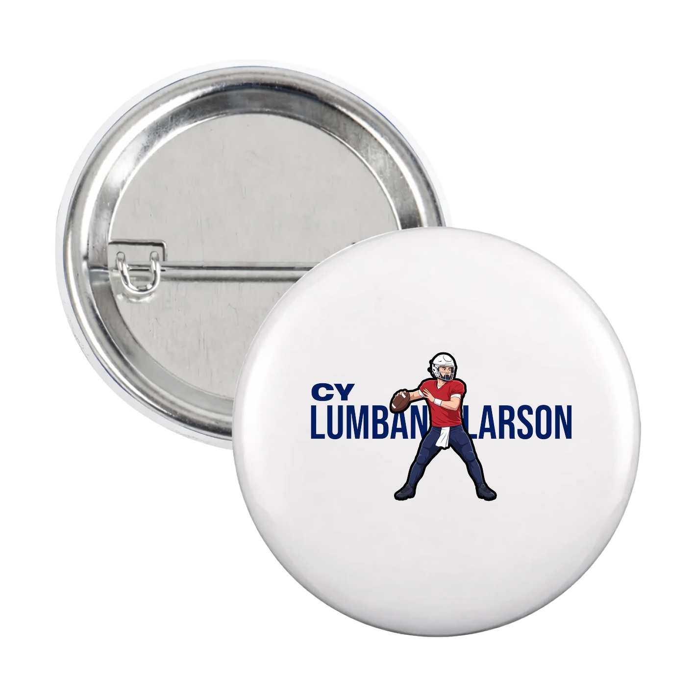 Game Day Button — Player Name in White