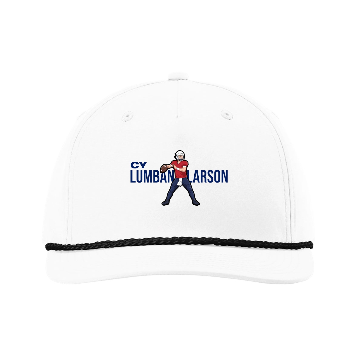 Five-Panel Classic Rope Cap — Player Name in White