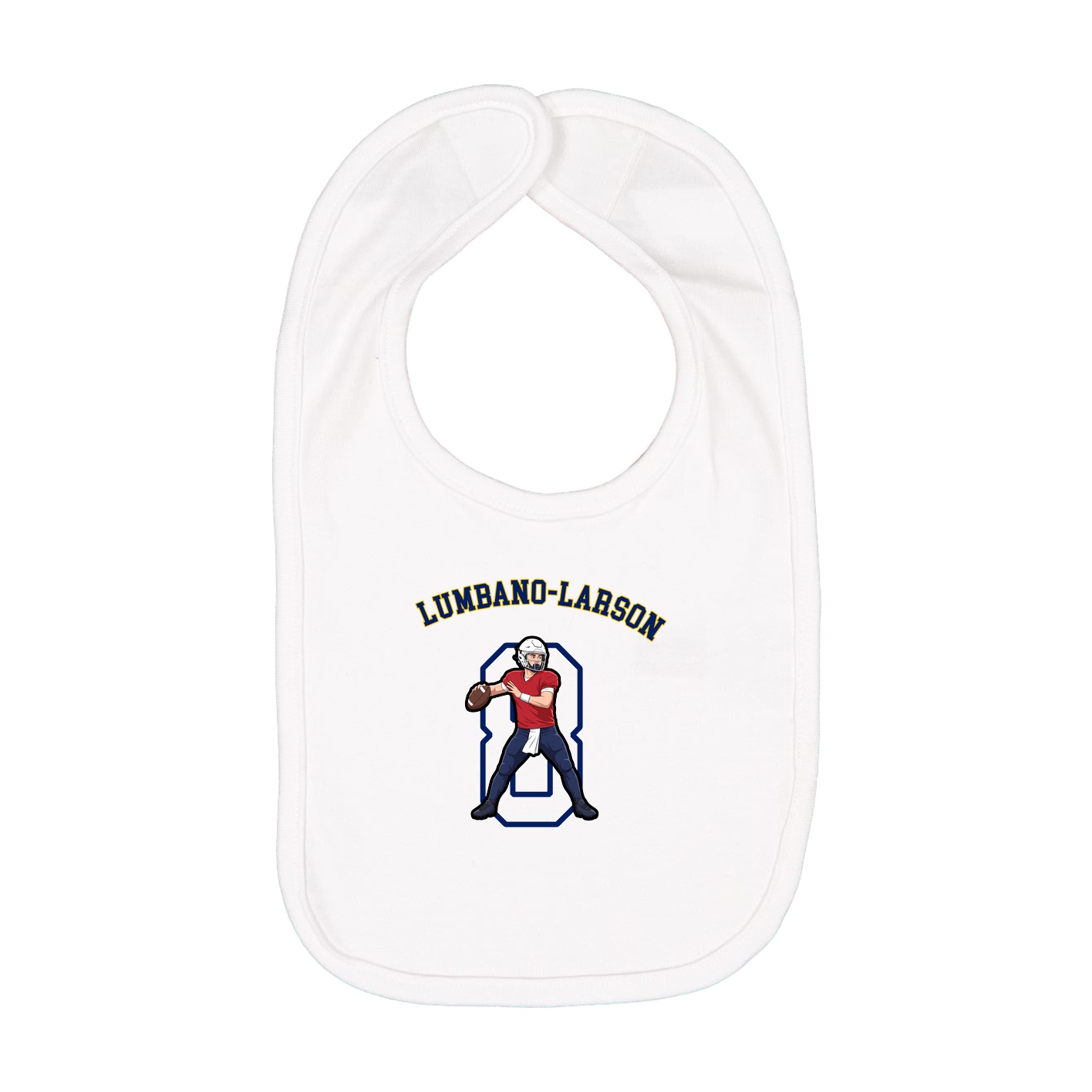 Infant Bib — Shirsey Arch in White