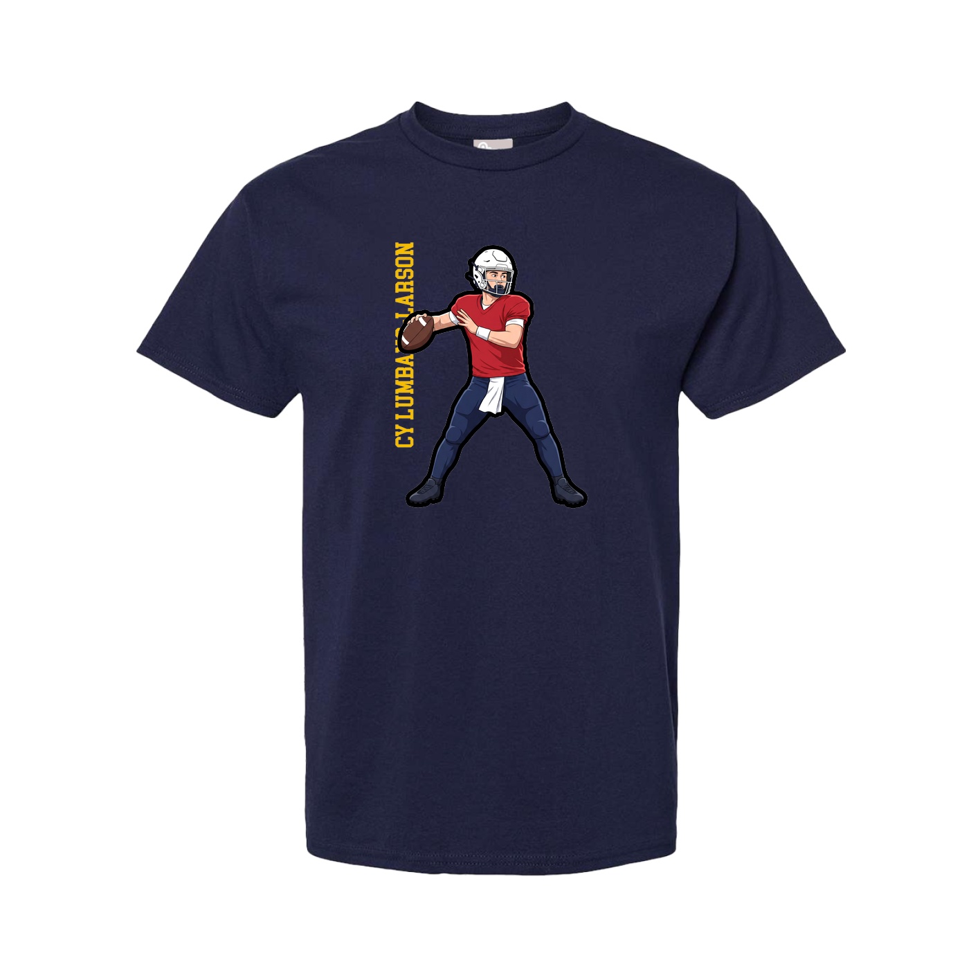 Youth Tee — Name Vertical in Navy
