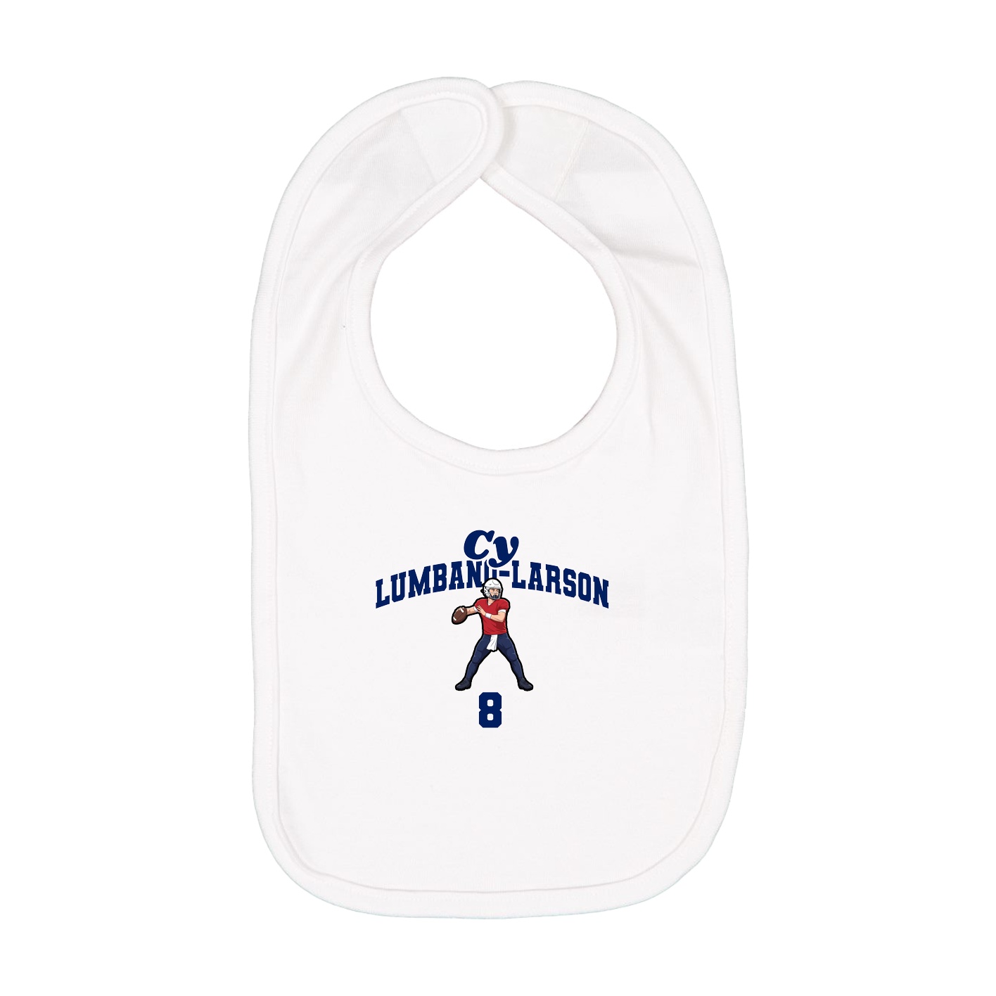 Infant Bib — Signature Arch in White