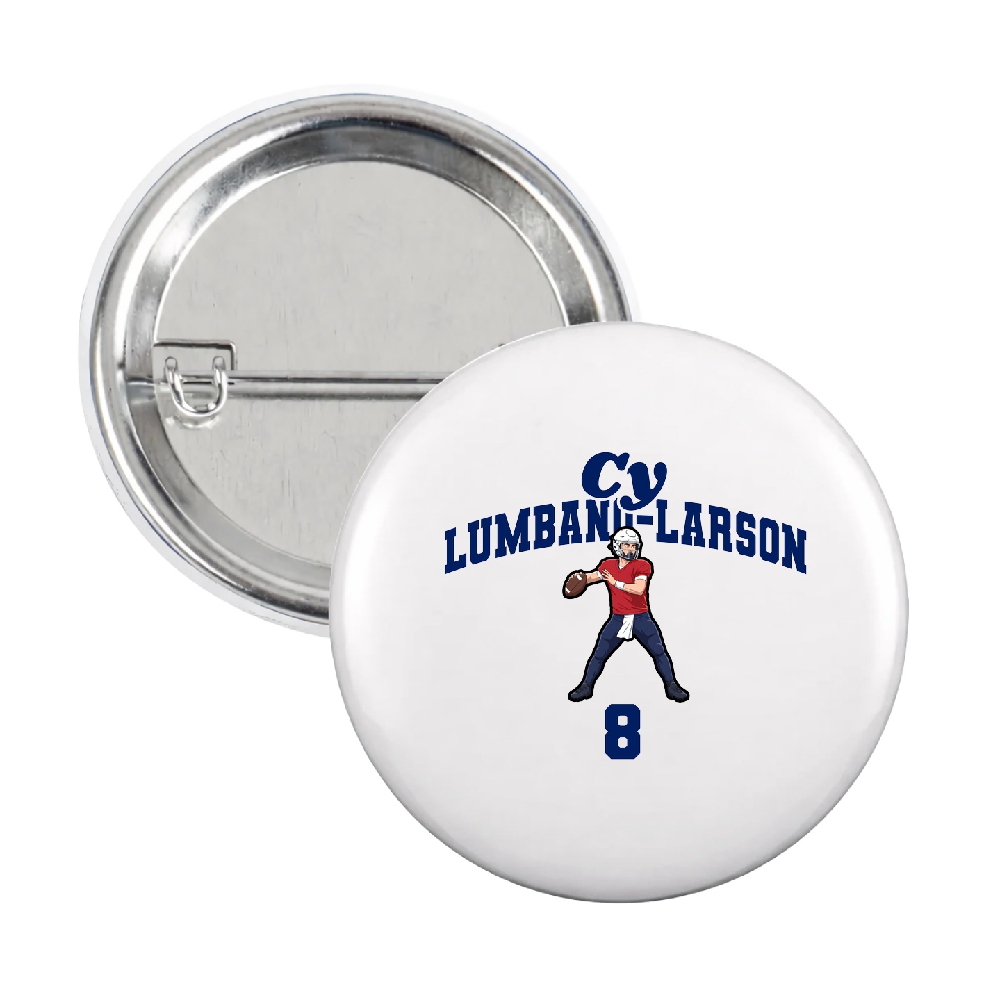 Game Day Button — Signature Arch in White