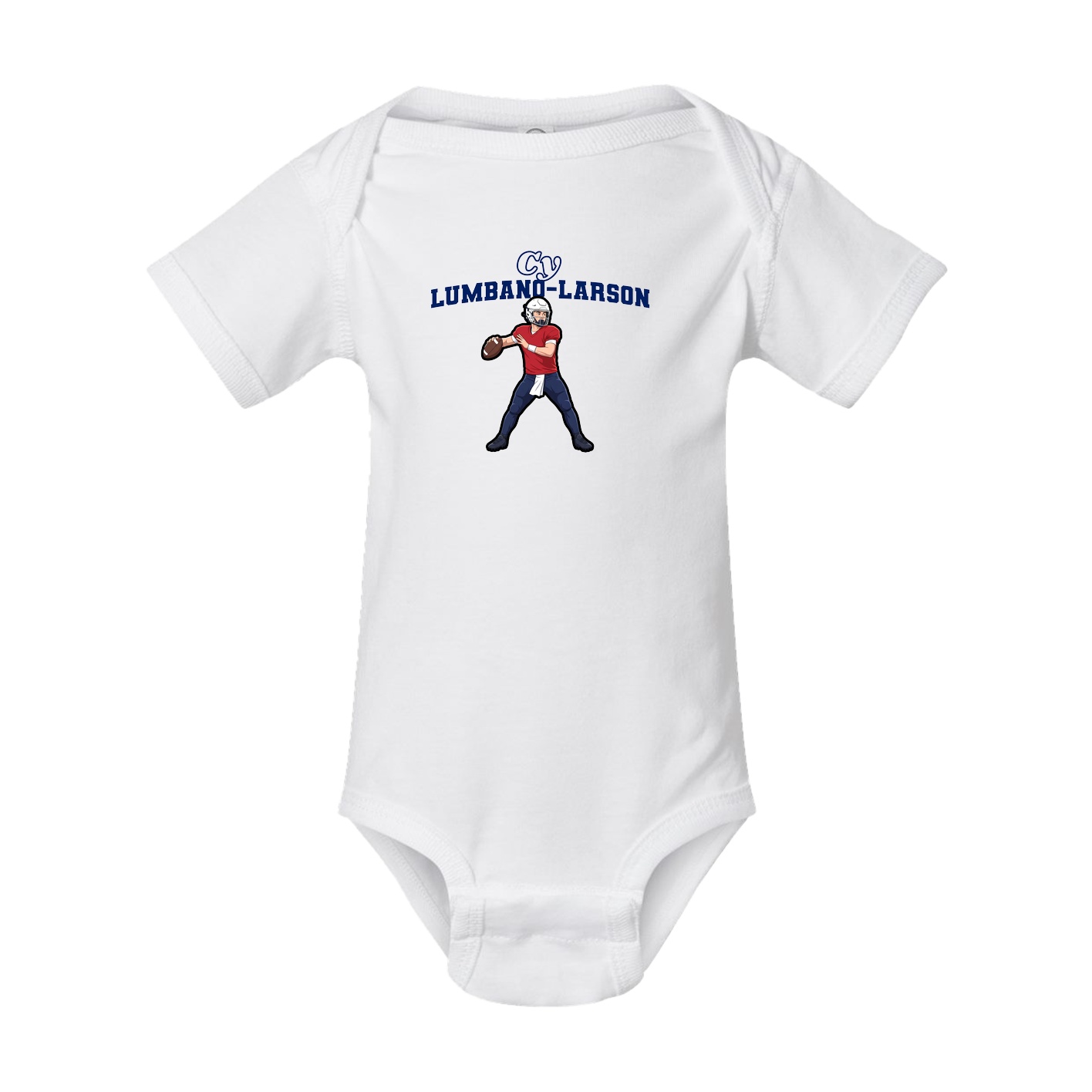 Baby Onesie — Name Arch in White