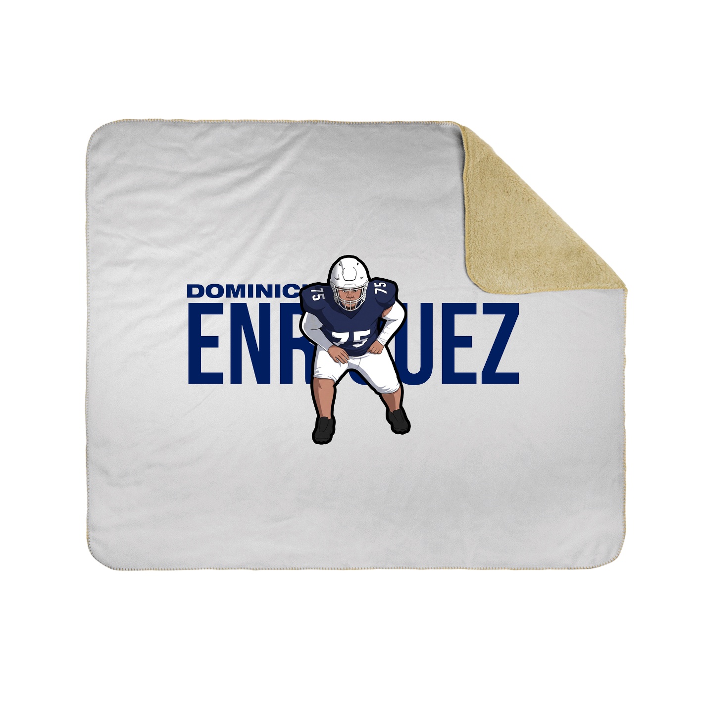 Throw Blanket — Player Name in White