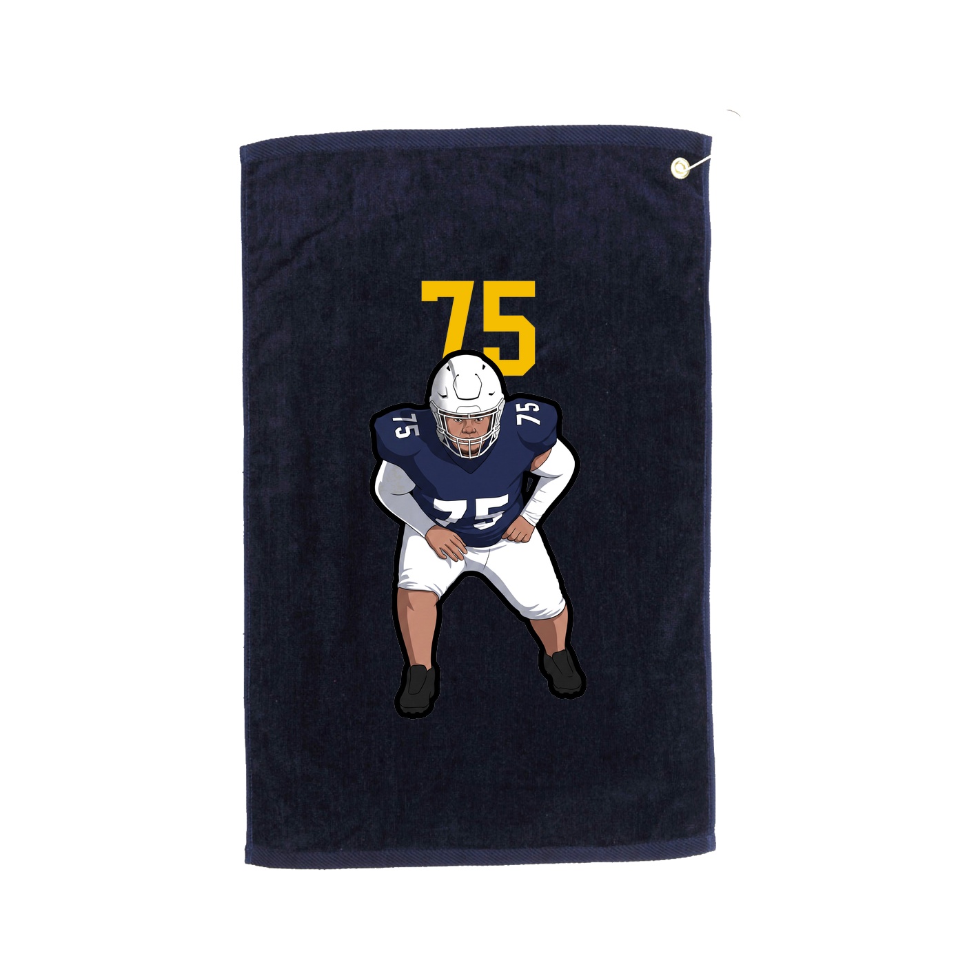 Golf Towel — Number Top in Navy