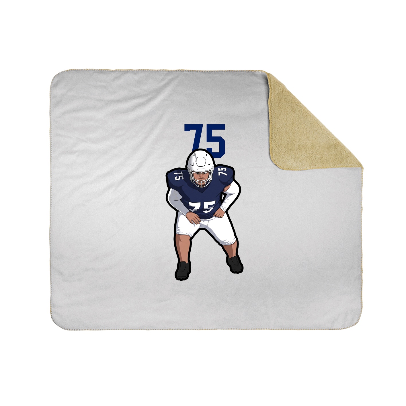 Throw Blanket — Number Top in White