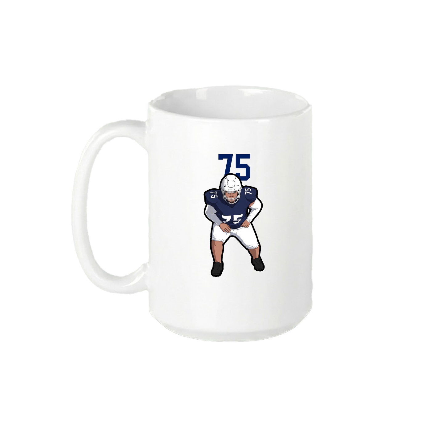 15oz Coffee Mug — Number Top in White