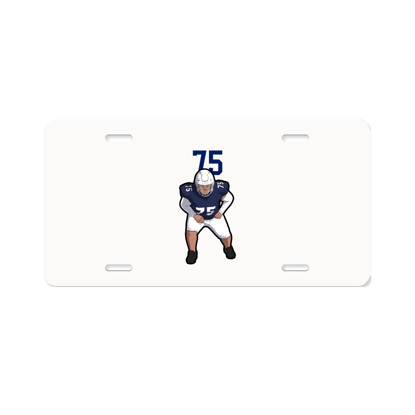 License Plate — Number Top in Classic