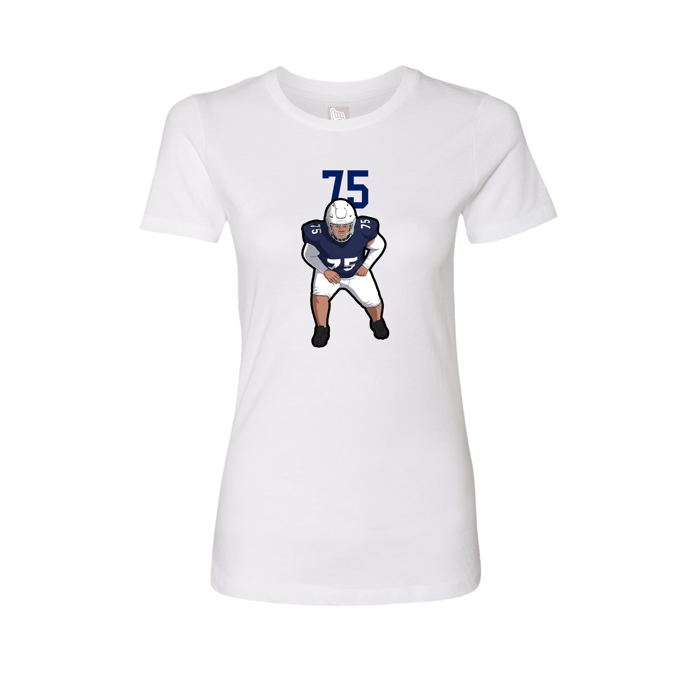 Fitted Women's Tee — Number Top in White
