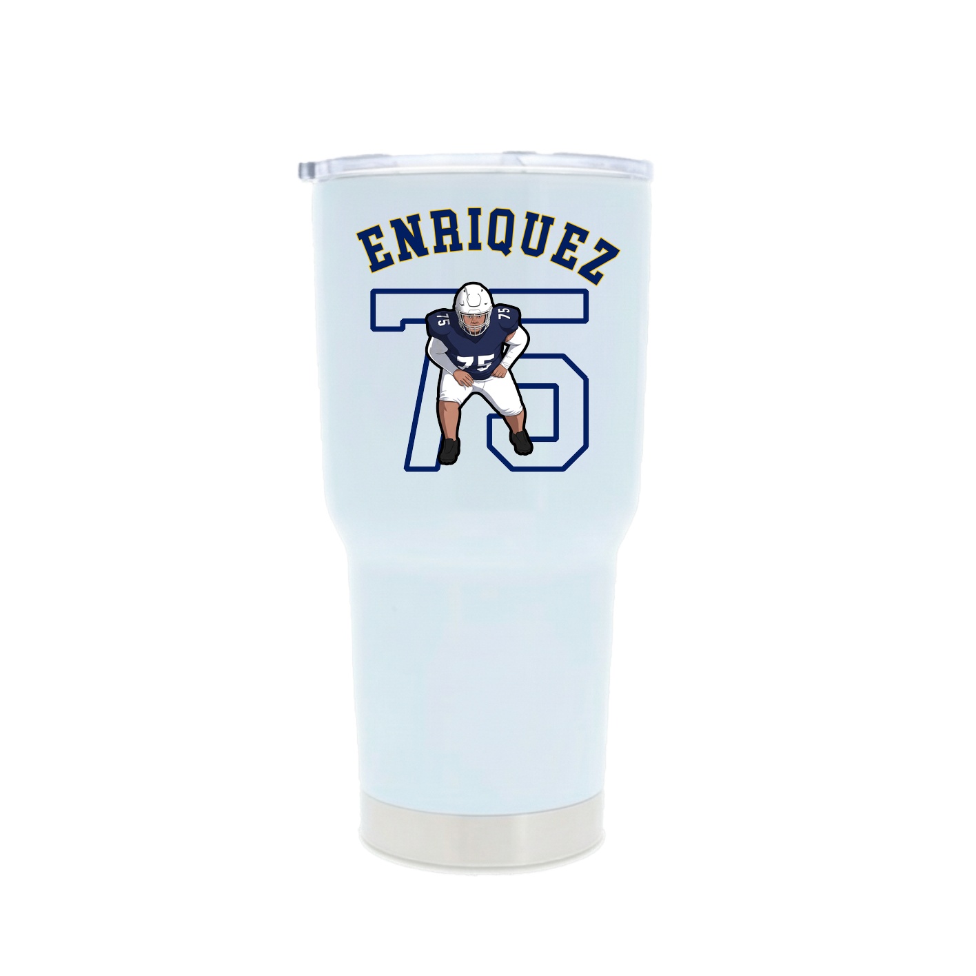 30oz Stainless Steel Tumbler — Shirsey Arch in White