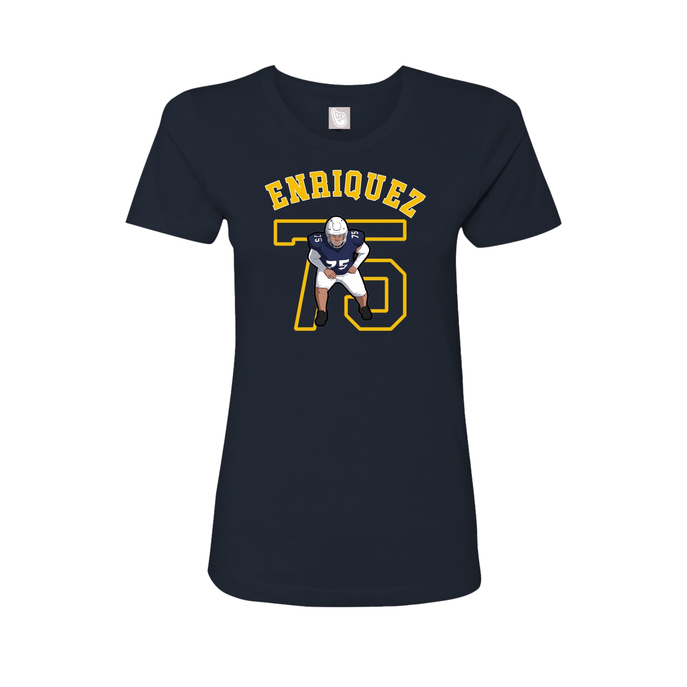 Fitted Women's Tee — Shirsey Arch in Navy