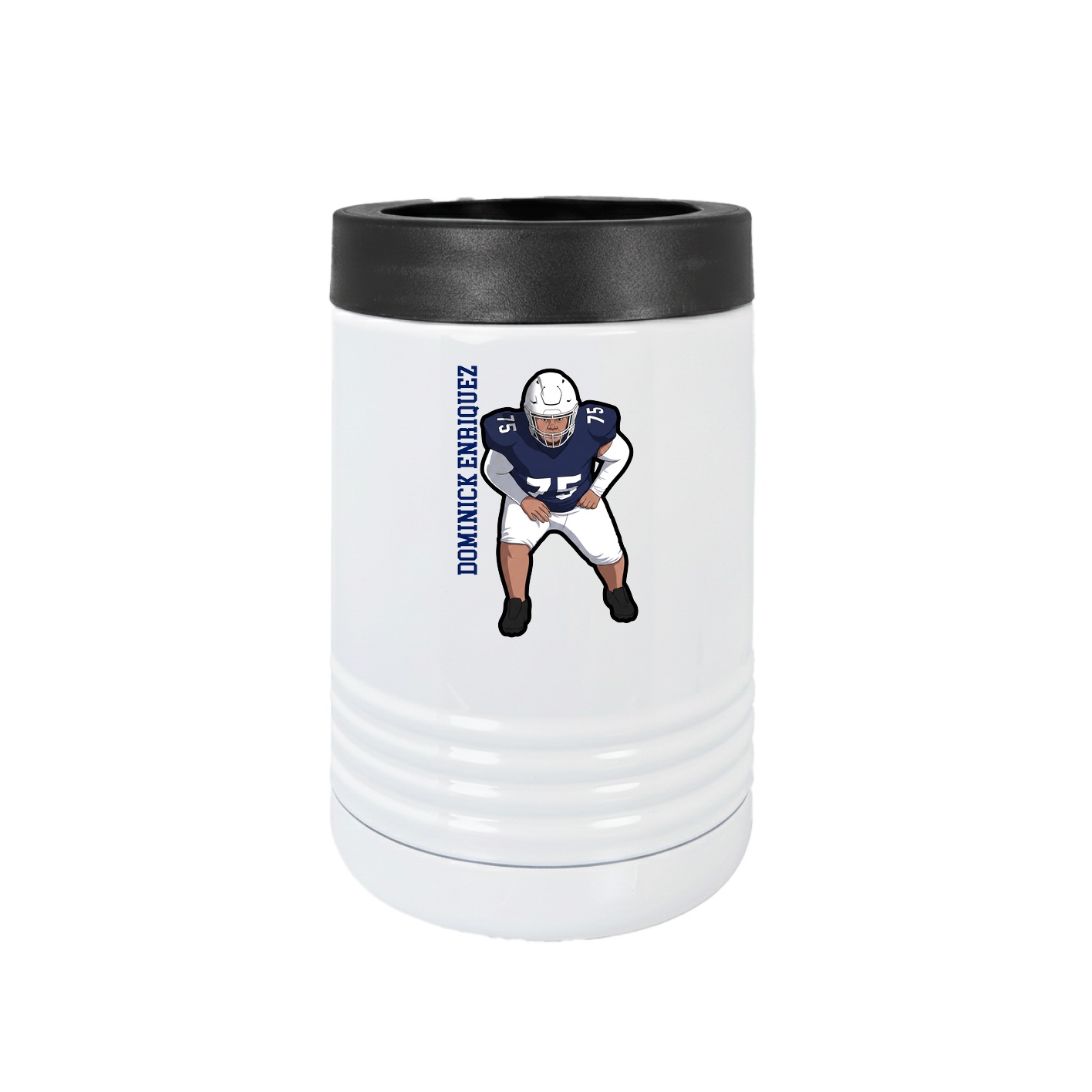 Beverage Holder — Name Vertical in White