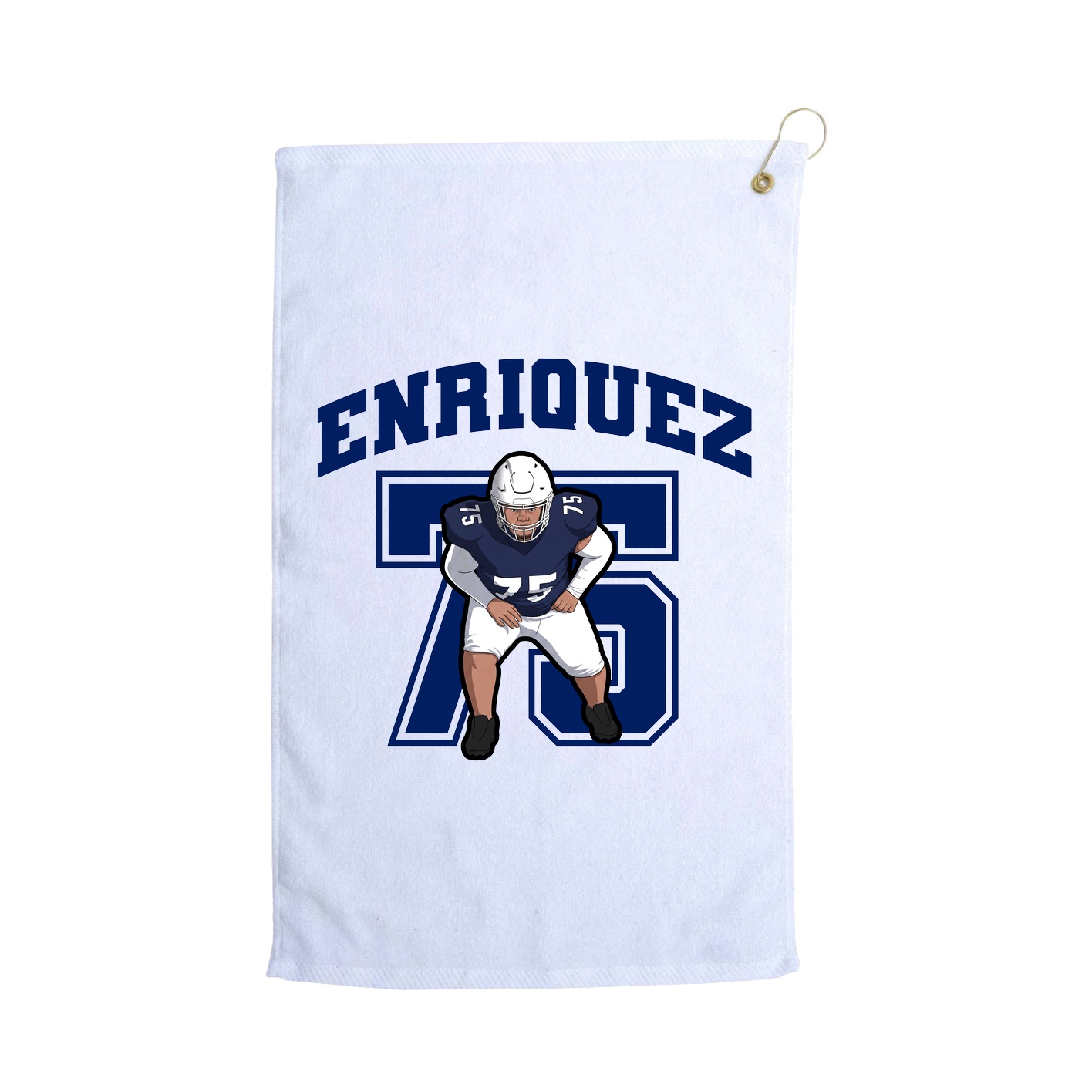 Golf Towel — Number in White