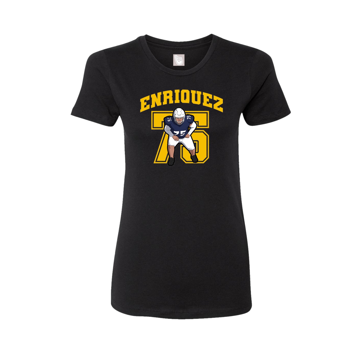 Fitted Women's Tee — Number in Black