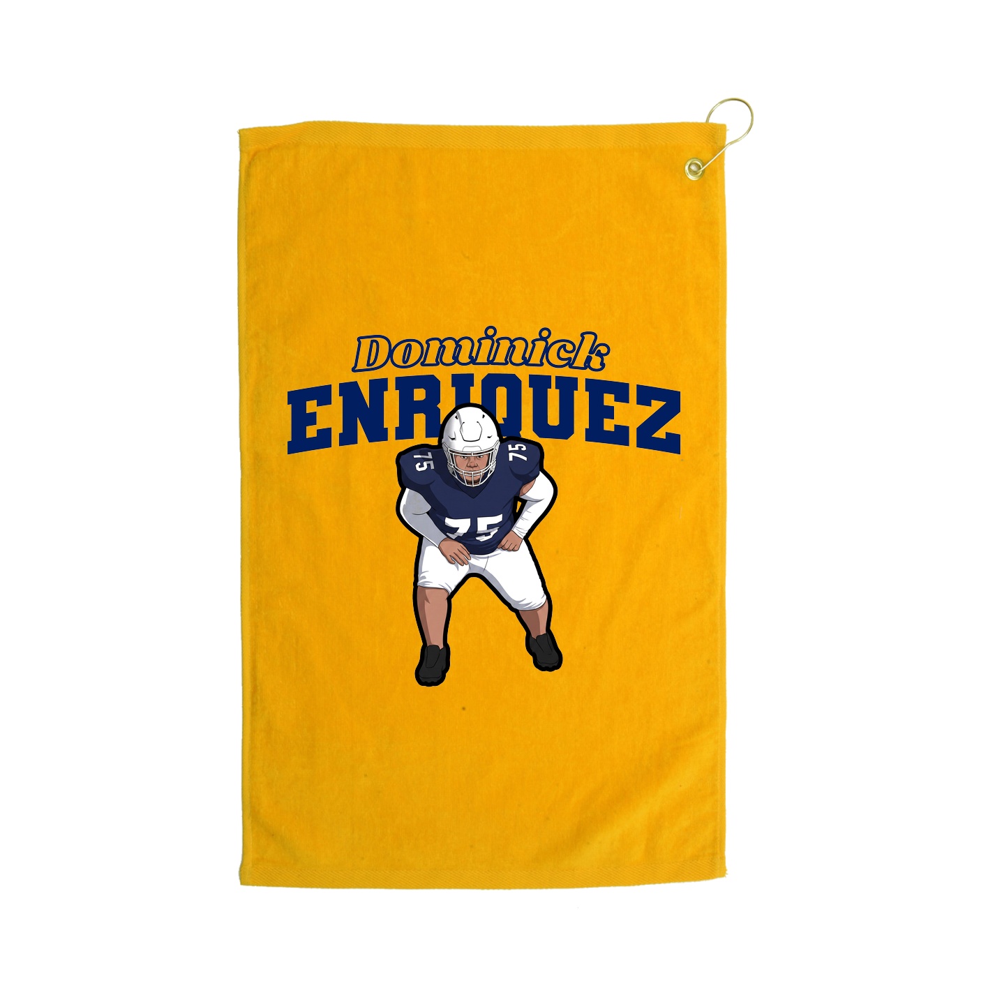 Golf Towel — Name Arch in Gold