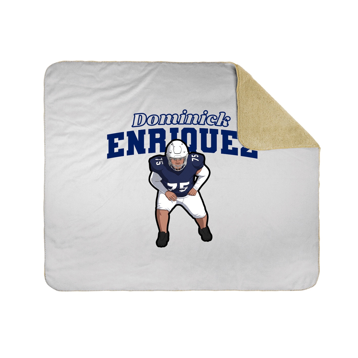 Throw Blanket — Name Arch in White