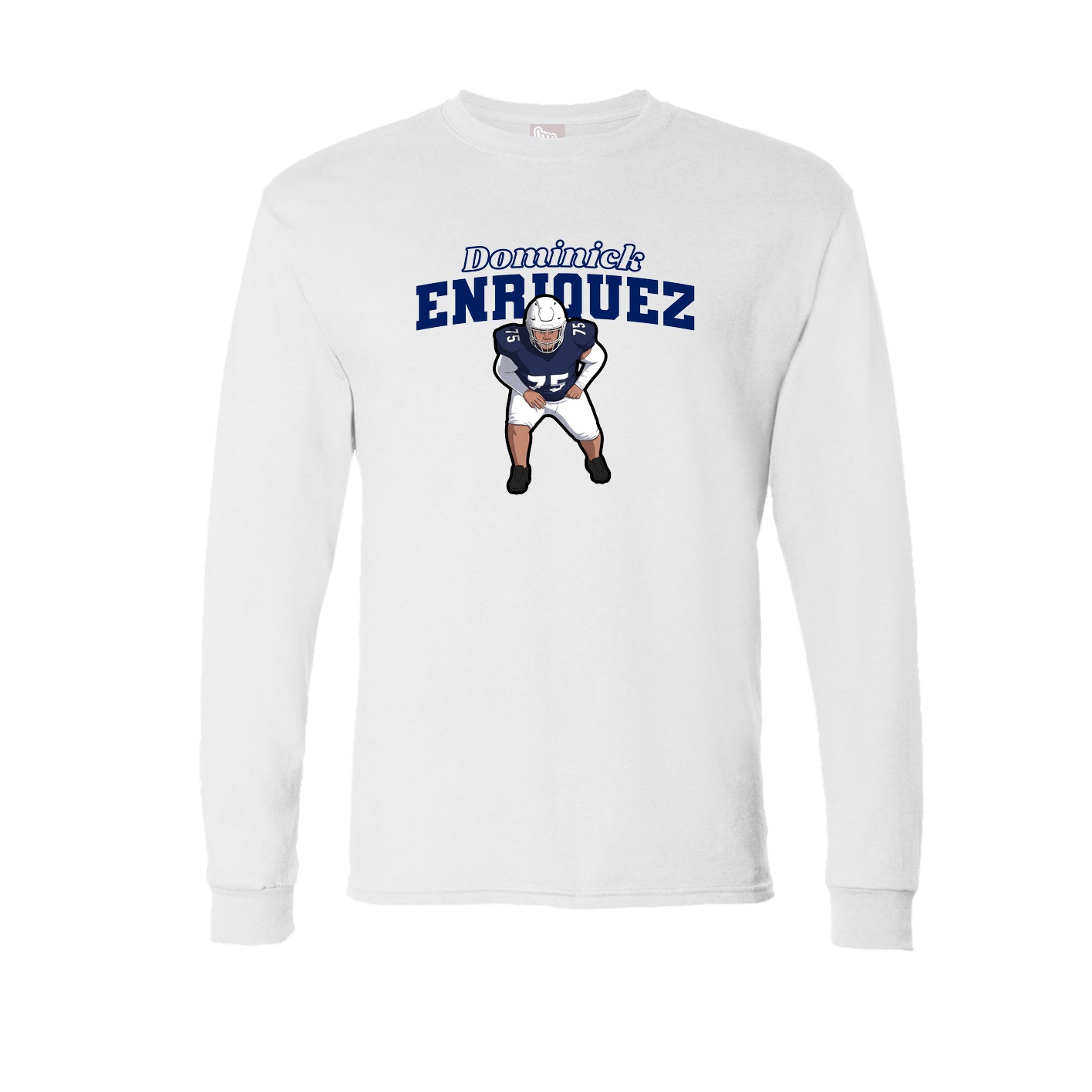 Long Sleeve Tee — Name Arch in White