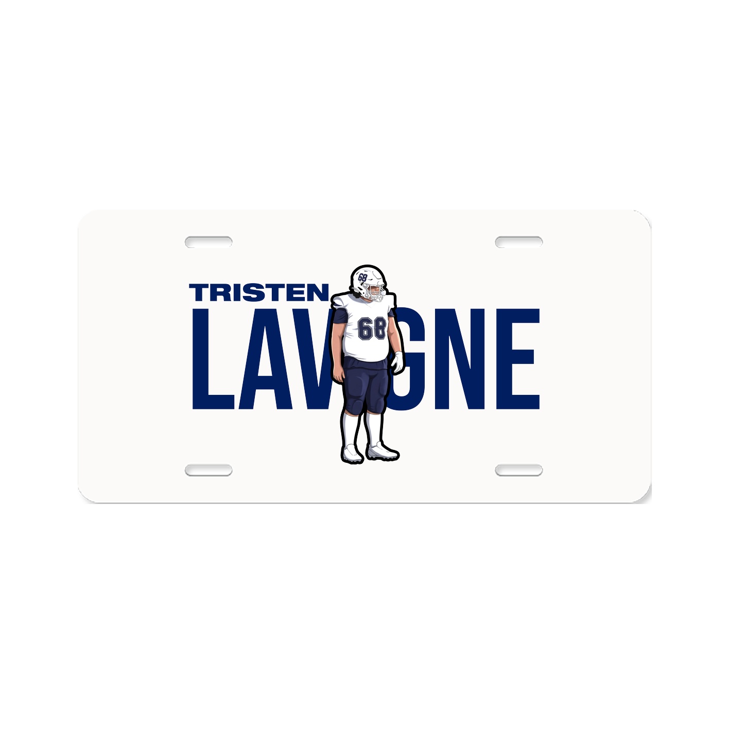 License Plate — Player Name in Classic