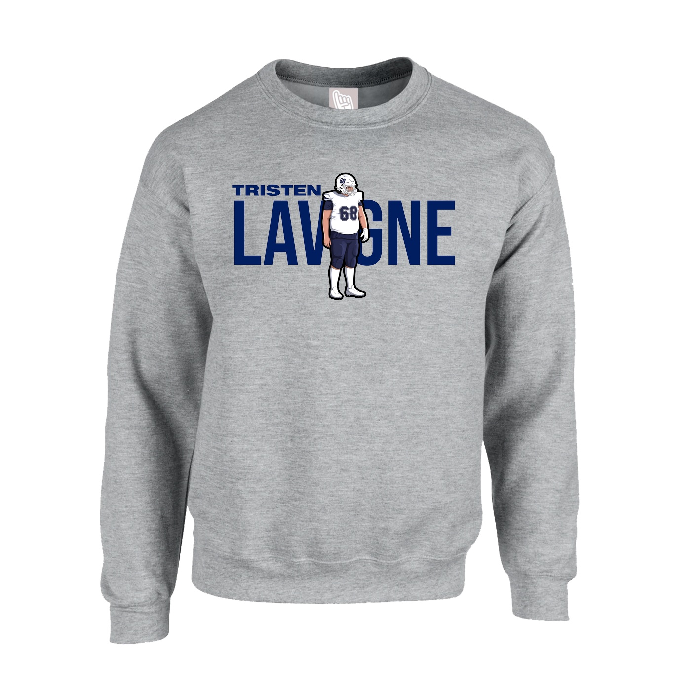 Fleece Crew — Player Name in Grey