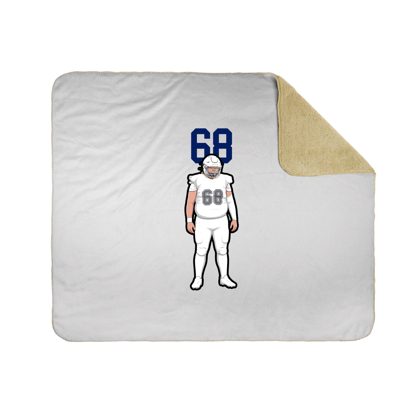 Throw Blanket — Number Top in White