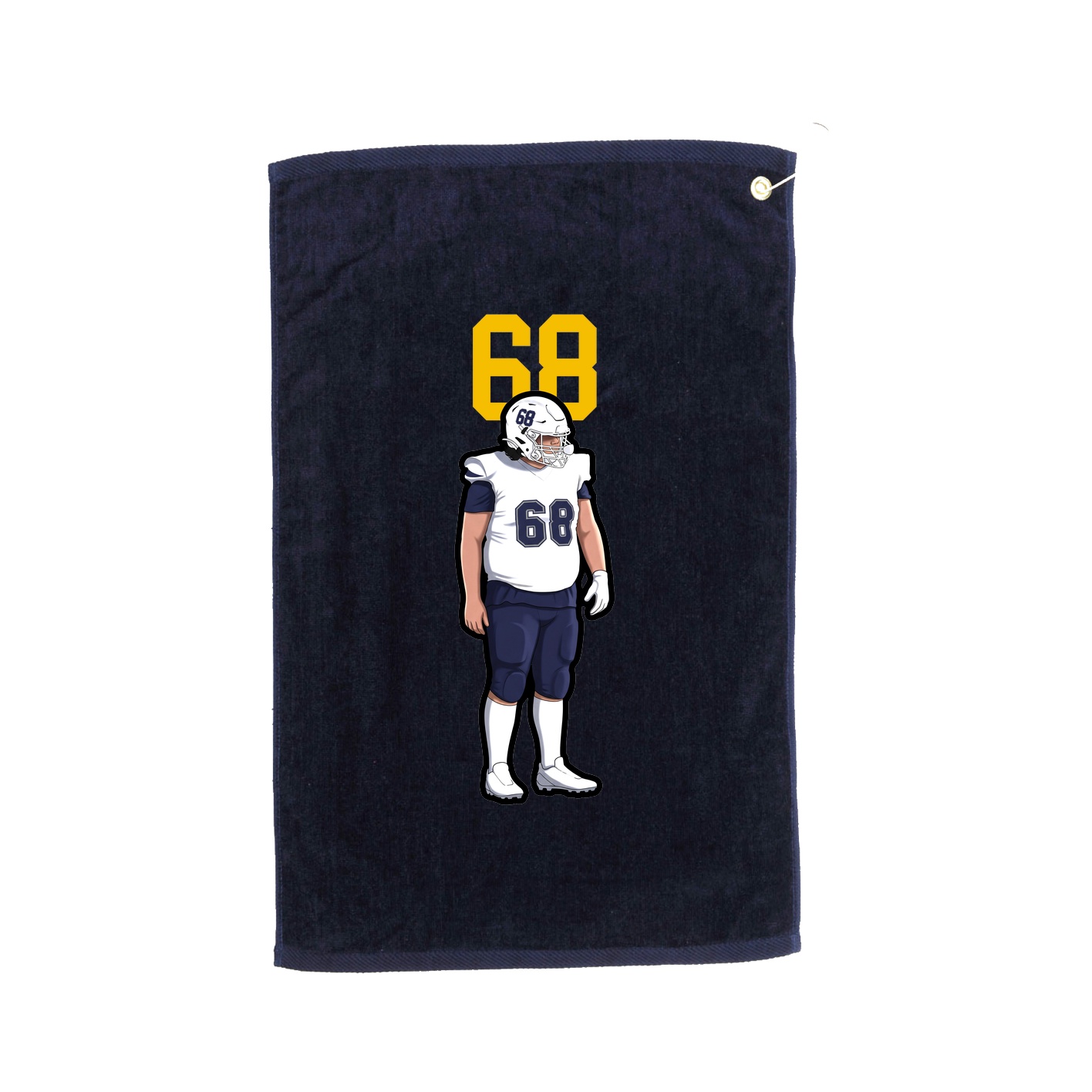 Golf Towel — Number Top in Navy