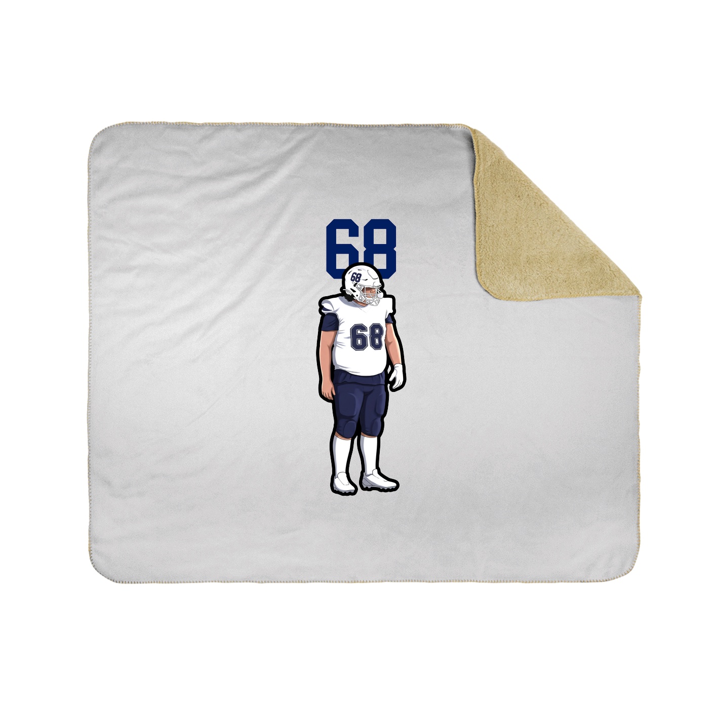 Throw Blanket — Number Top in White