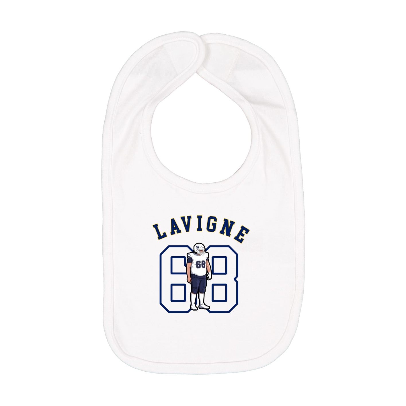Infant Bib — Shirsey Arch in White