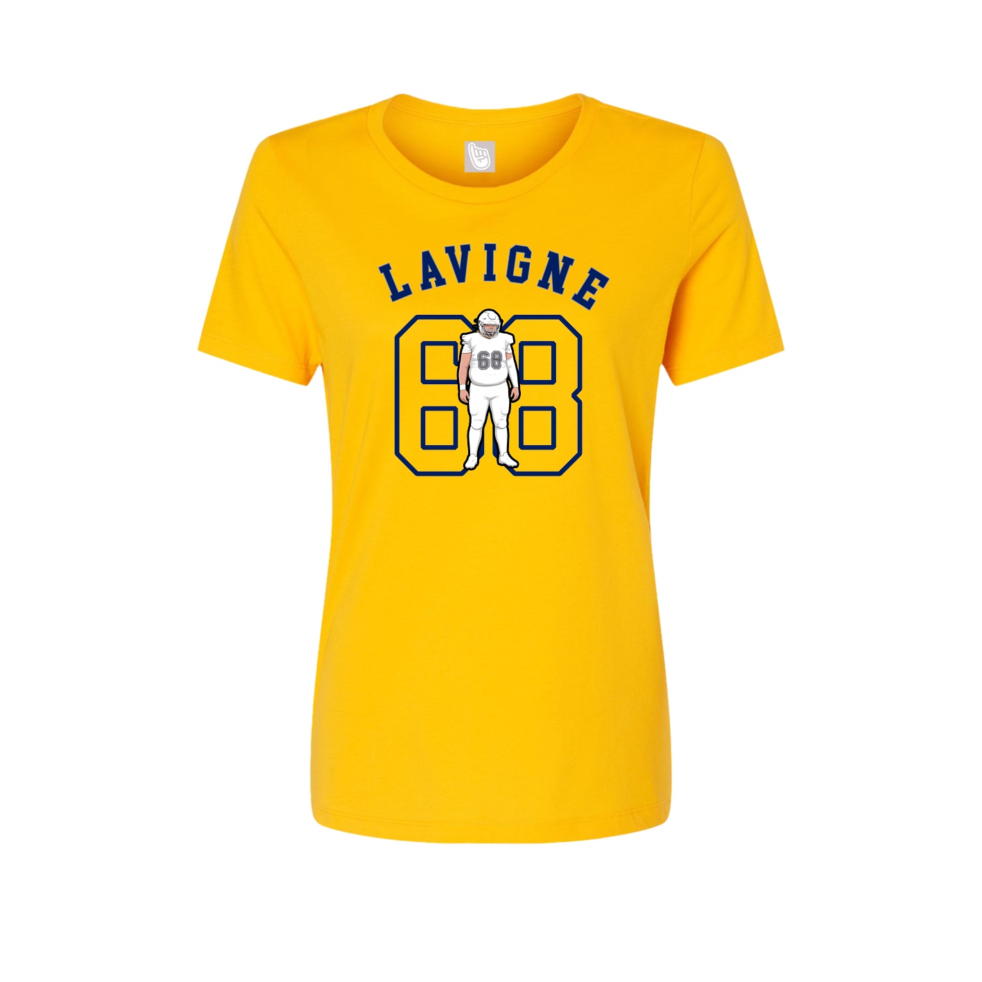 Fitted Women's Tee — Shirsey Arch in Gold