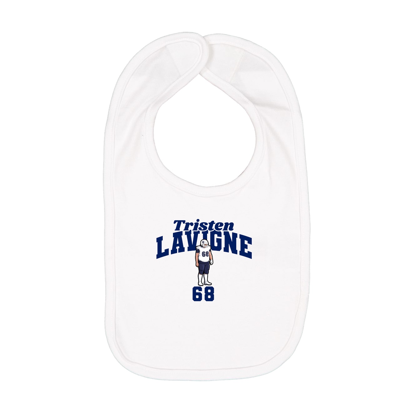Infant Bib — Signature Arch in White