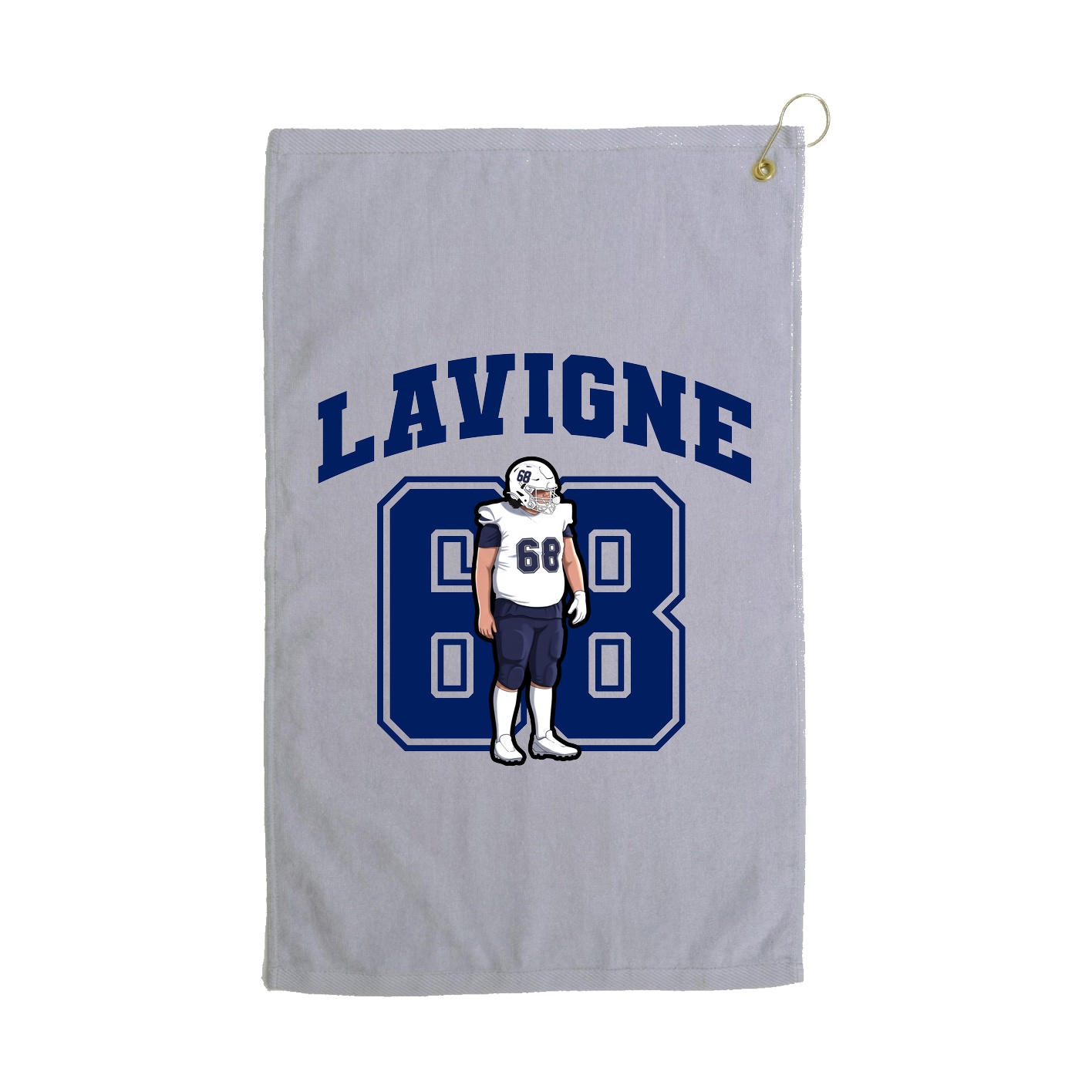 Golf Towel — Number in Grey