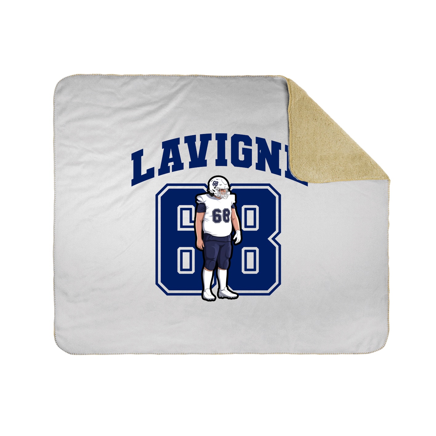 Throw Blanket — Number in White