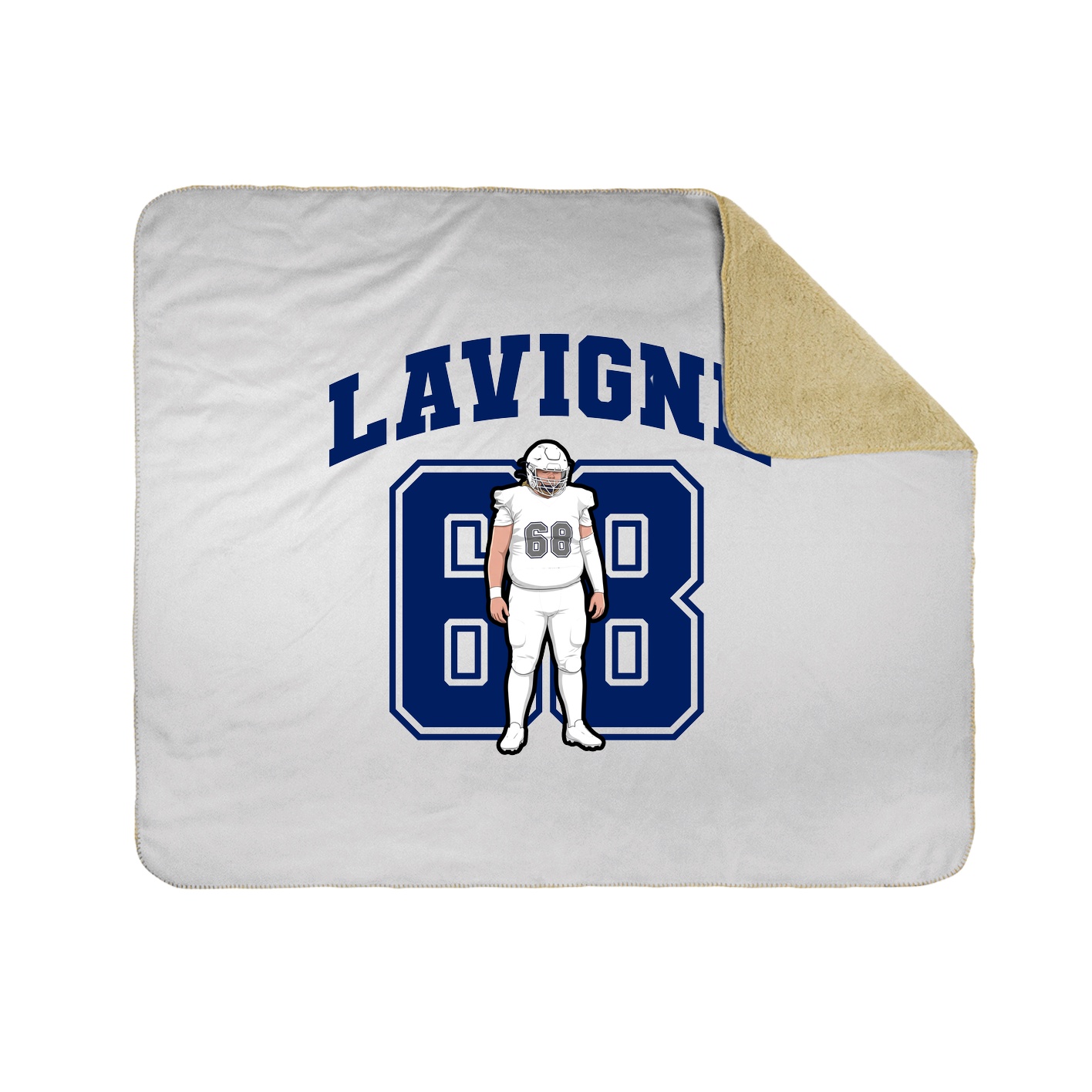 Throw Blanket — Number in White