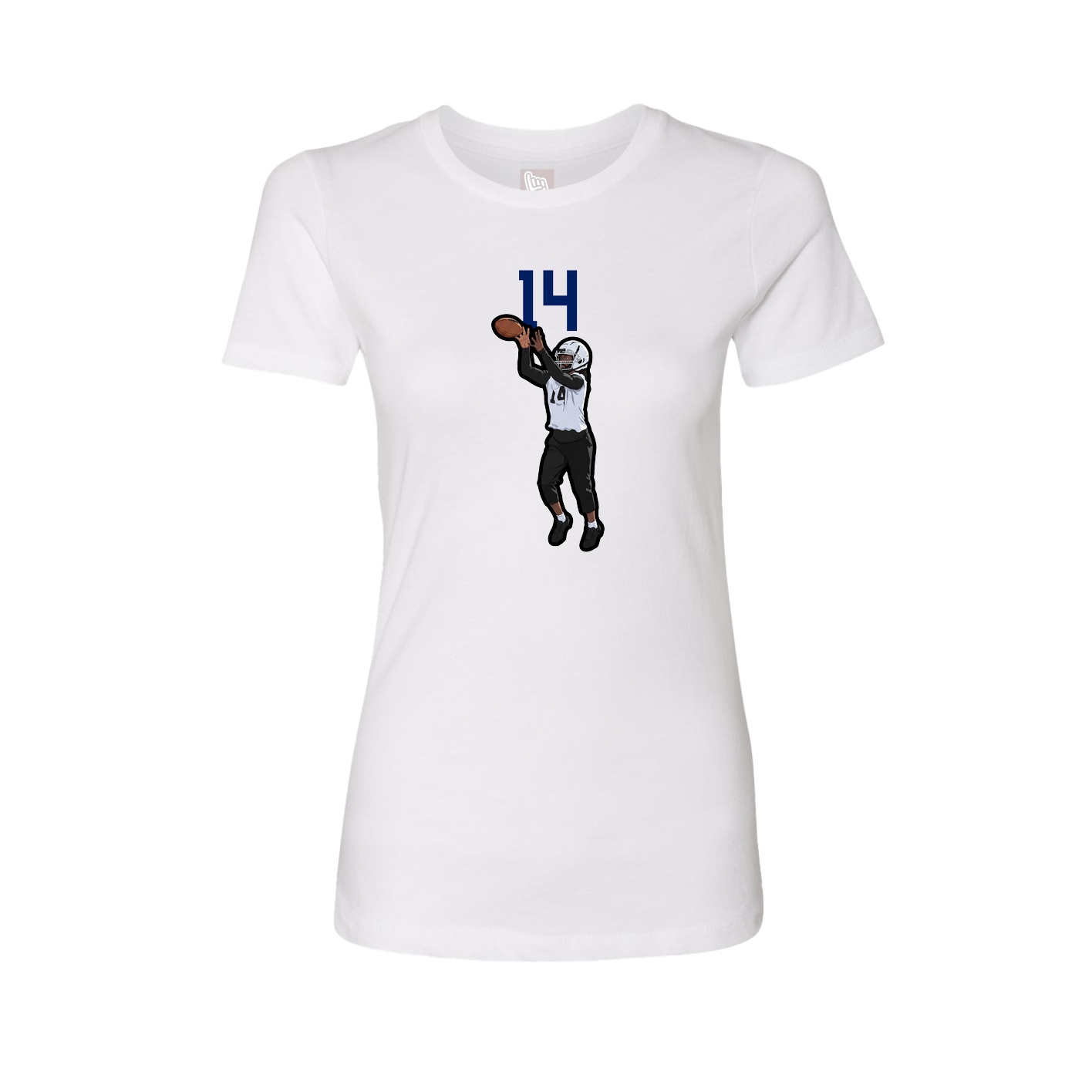 Fitted Women's Tee — Number Top in White