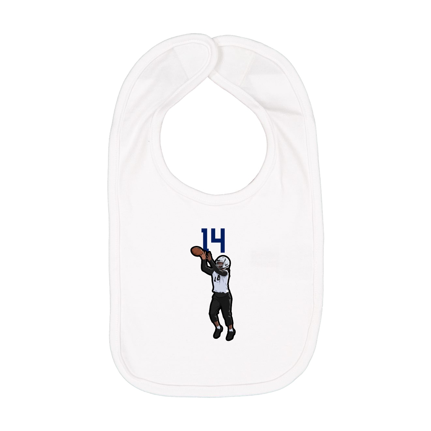 Infant Bib — Number Top in White