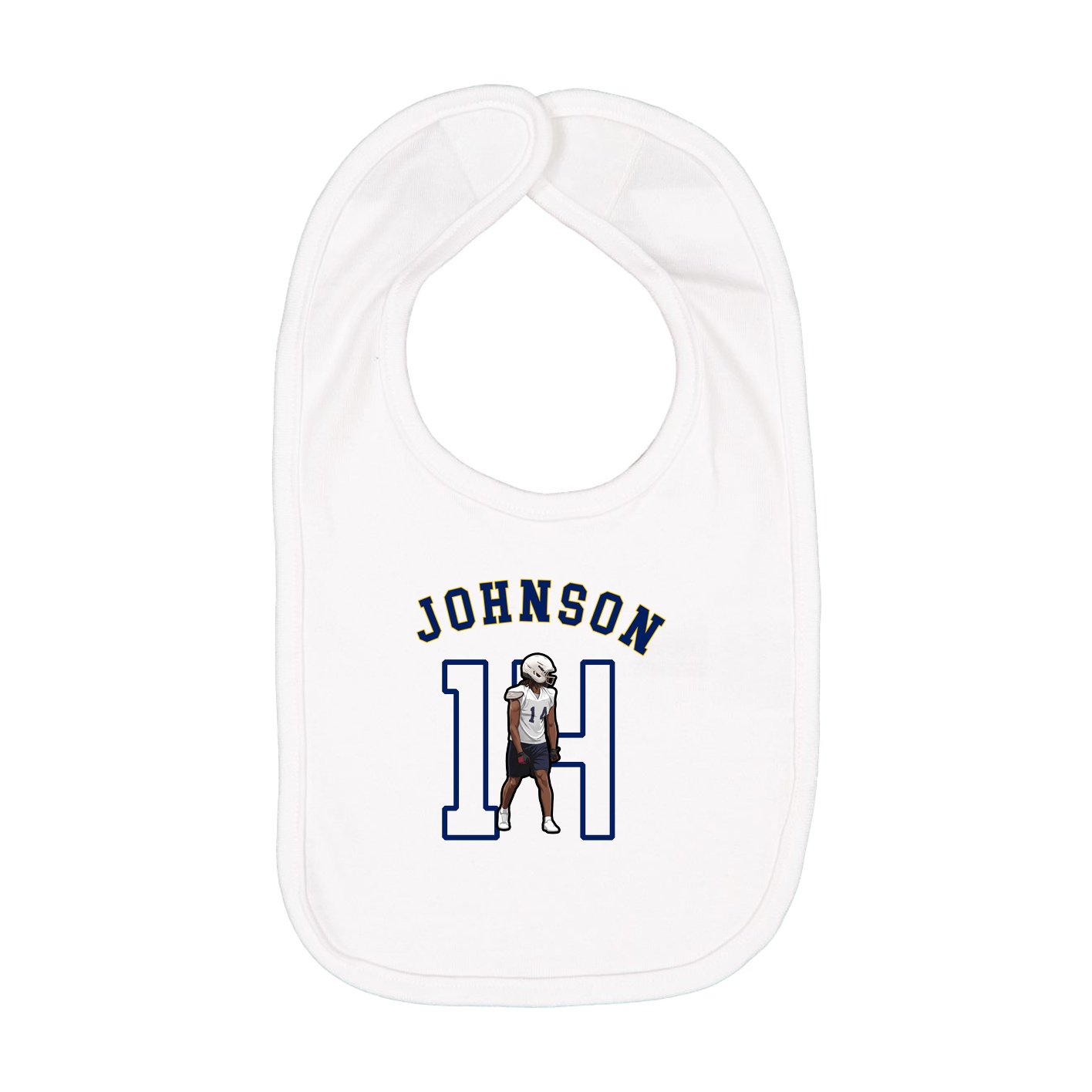 Infant Bib — Shirsey Arch in White