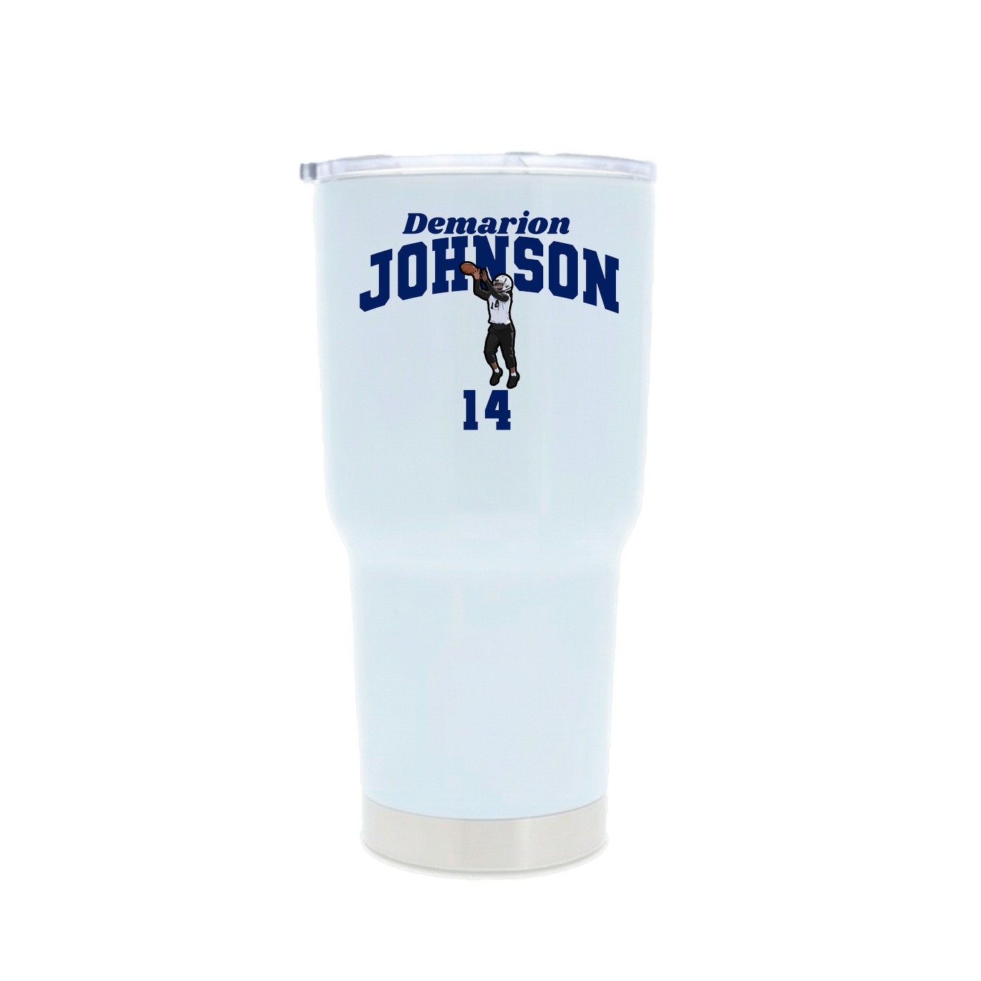 30oz Stainless Steel Tumbler — Signature Arch in White