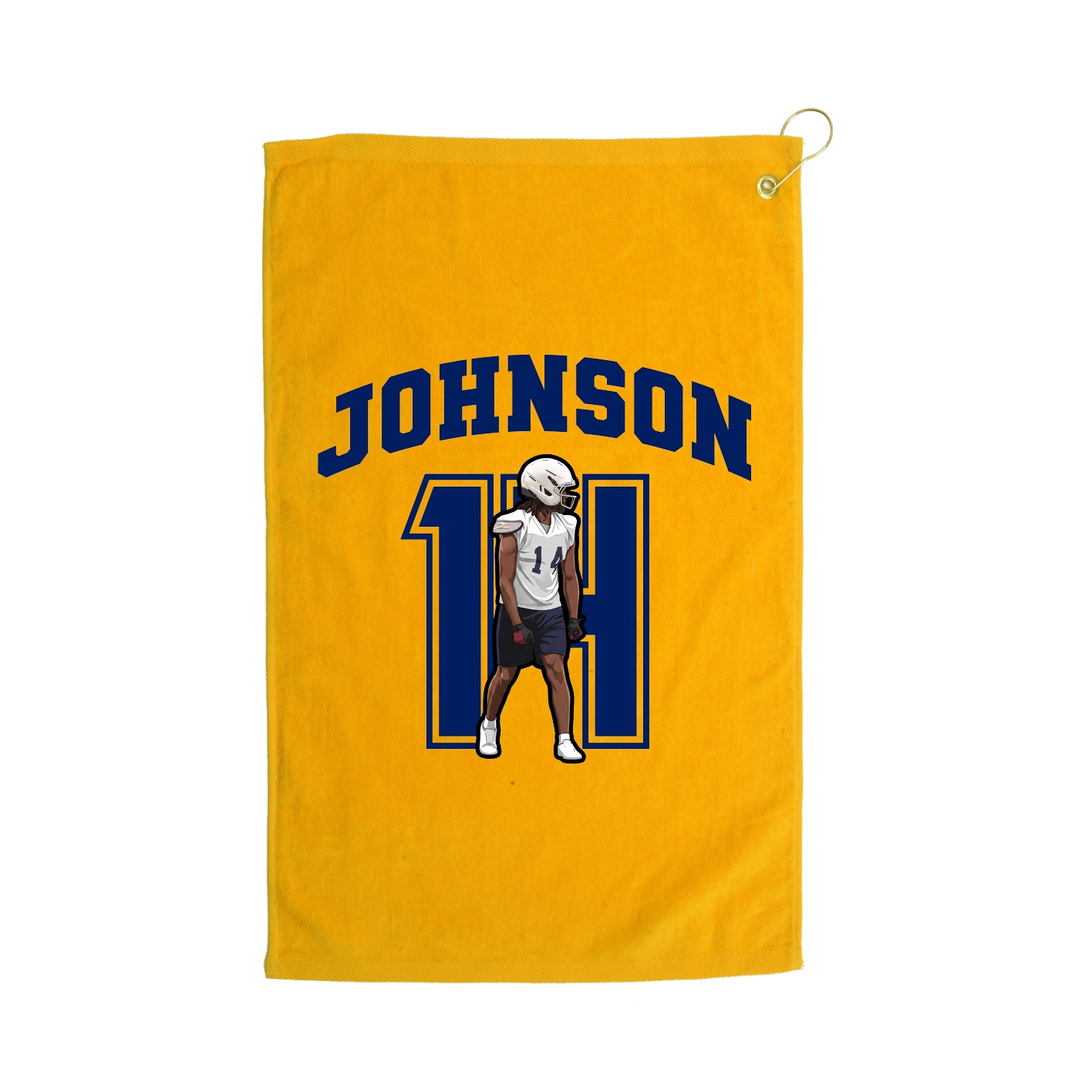 Golf Towel — Number in Gold