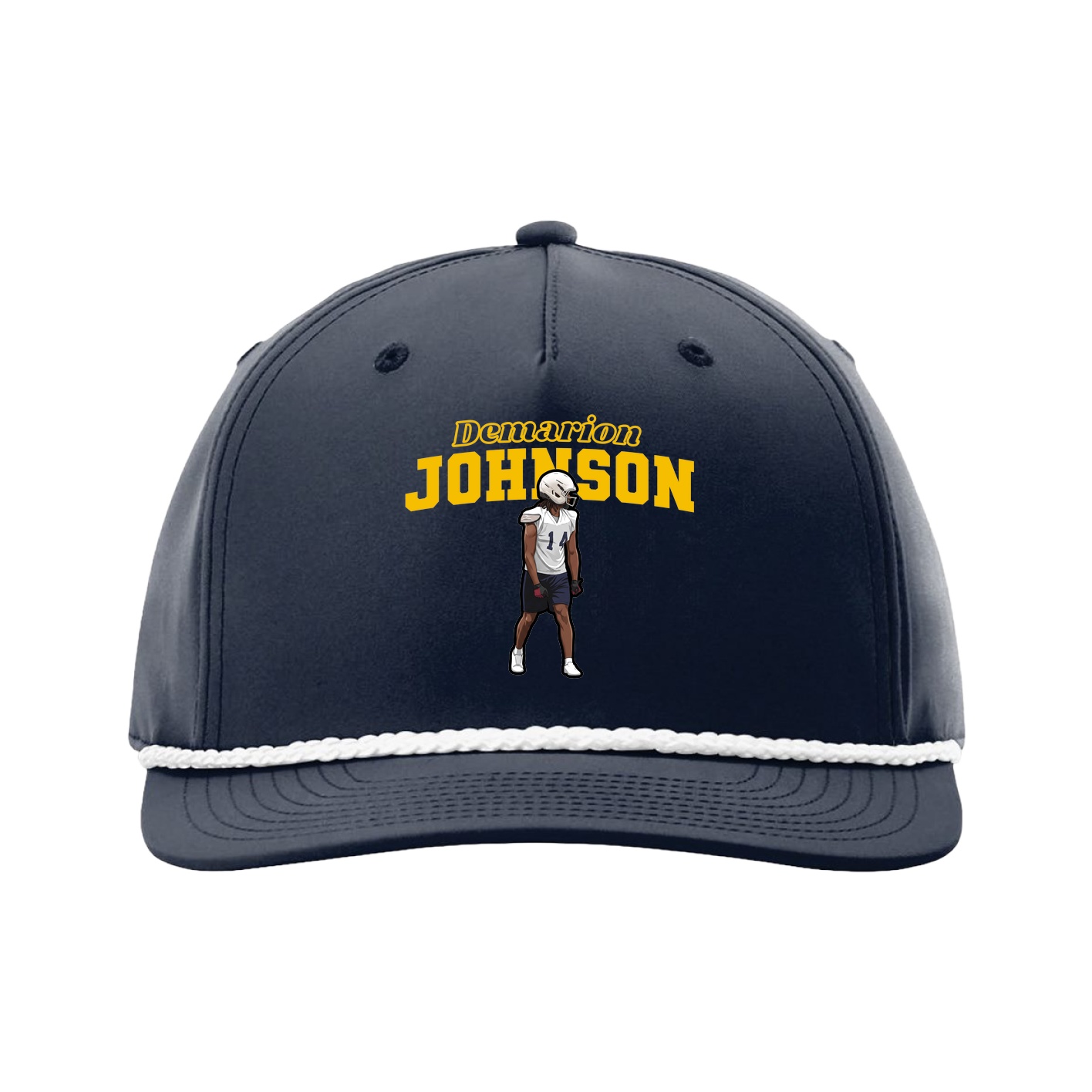 Five-Panel Classic Rope Cap — Name Arch in Navy