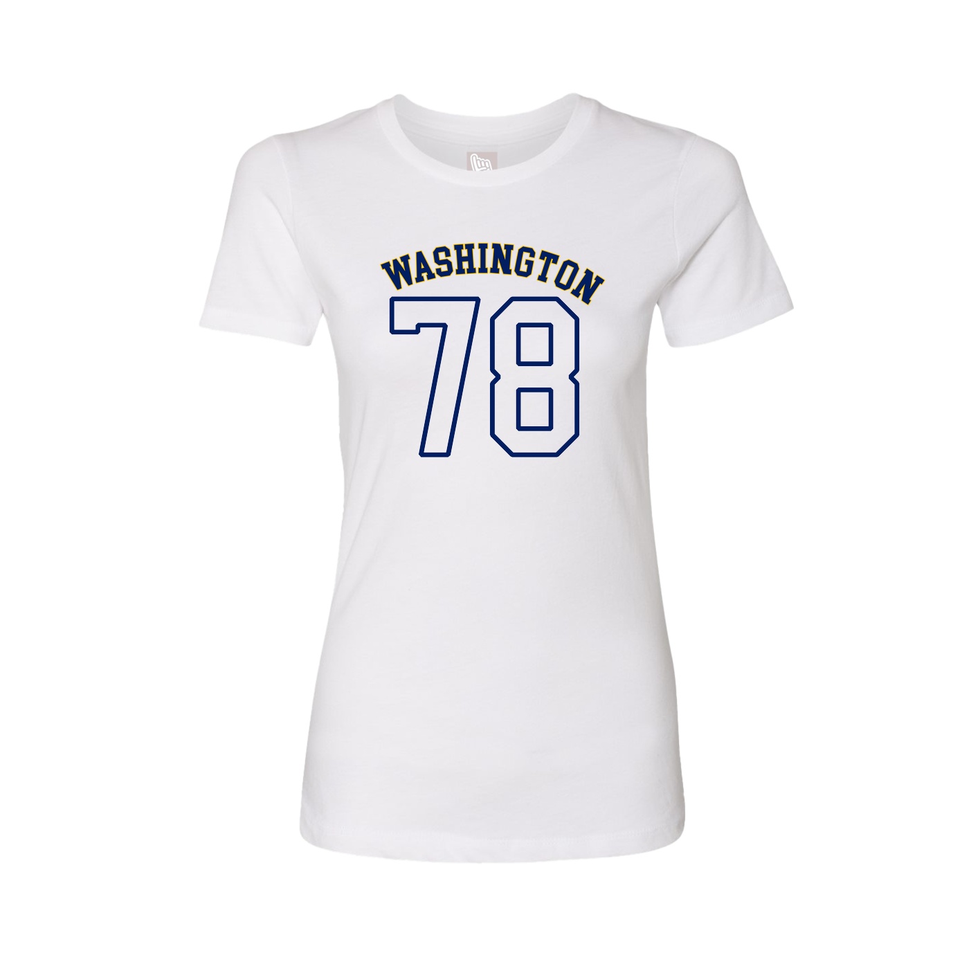 Fitted Women's Tee — Shirsey Arch in White