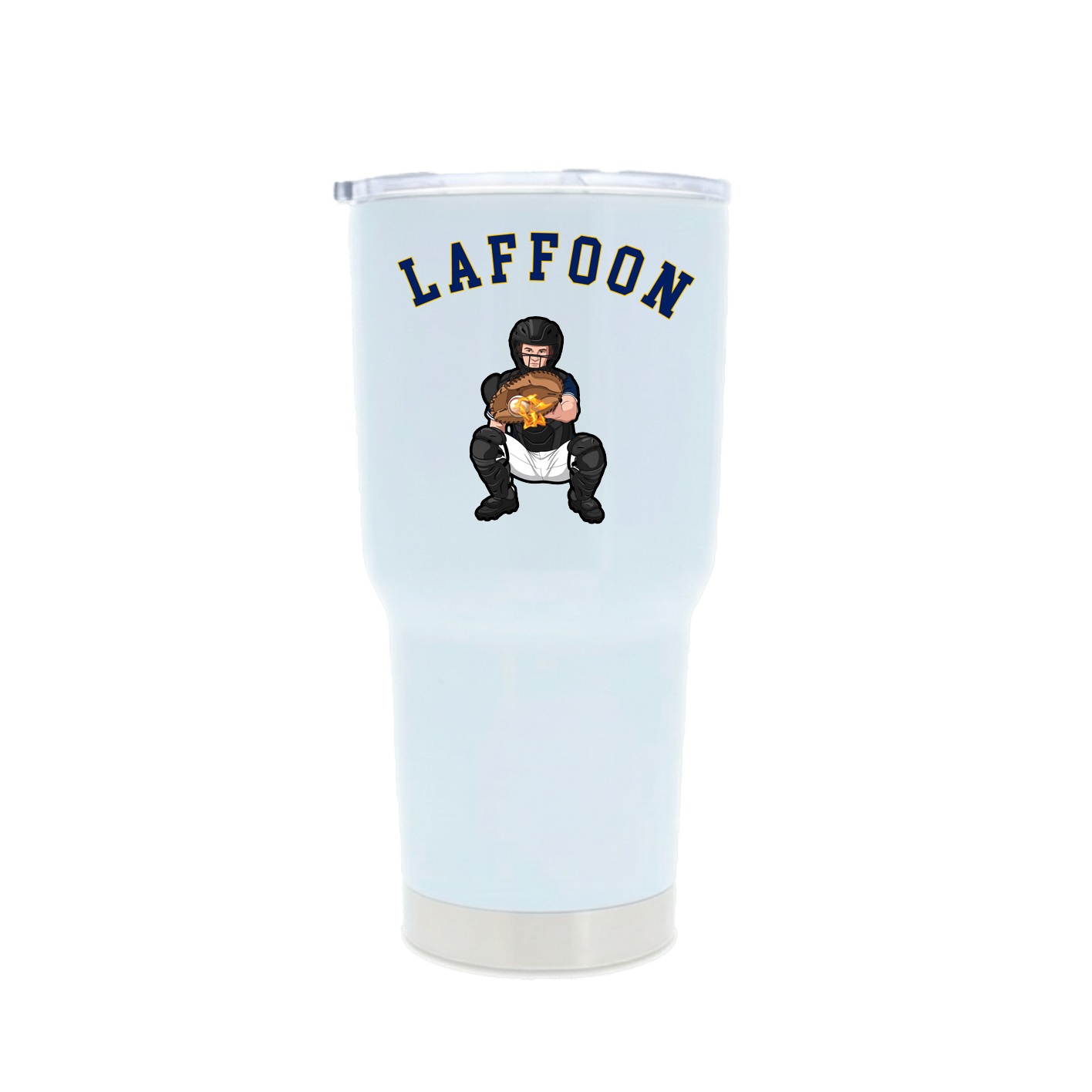 30oz Stainless Steel Tumbler — Shirsey Arch in White
