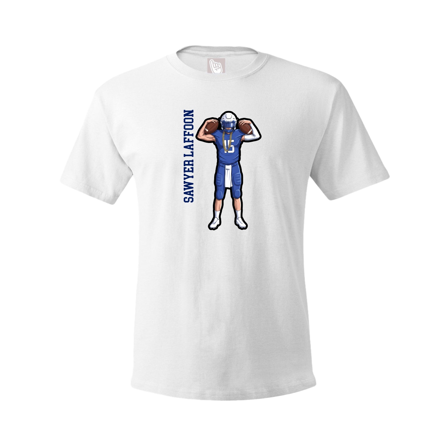 Tee — Name Vertical in White