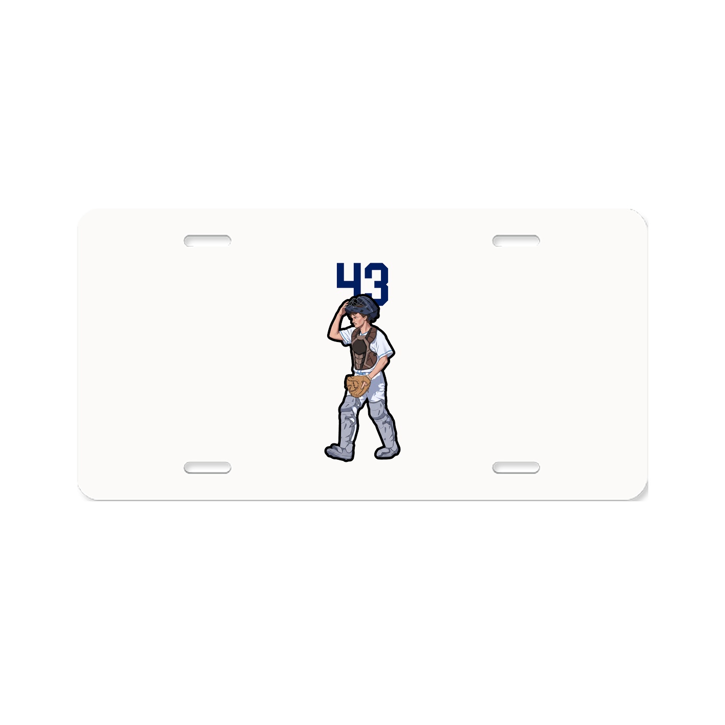 License Plate — Number Top in Classic